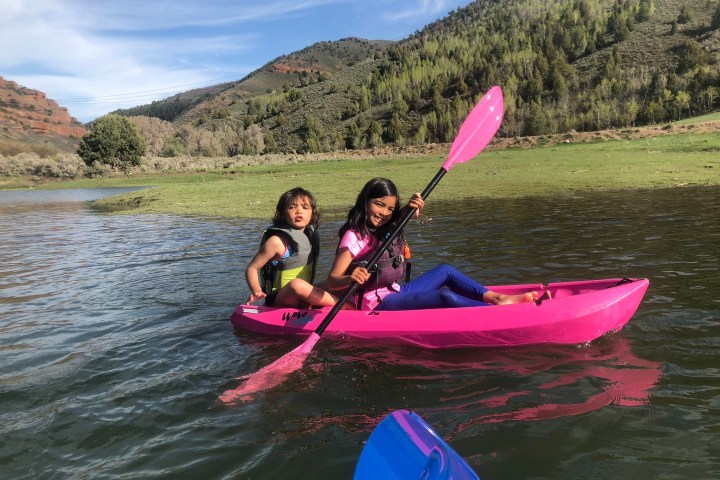 a small boat in a body of water